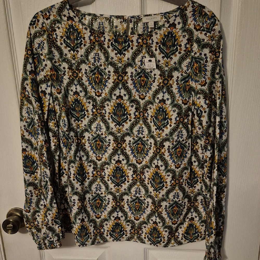 Talbots Multicolor Patterned Blouse